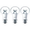 Philips LED DimTone GLS 8W B22 Dimmable Master Warm White Clear (3 Pack)