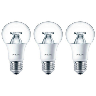 Juice Stue stramt Philips LED DimTone GLS 8W E27 Dimmable Master Warm White Clear (3 Pack) |  DIY at B&Q