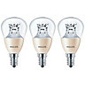 Philips LED DimTone Golfball 5.5W E14 Dimmable LEDluster Warm White Clear (3 Pack)