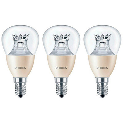 Philips LED DimTone Golfball 5.5W E14 Dimmable LEDluster Warm White Clear Pack) DIY at B&Q