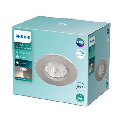 Philips LED Dive SL261 Dimmable Nickel Recessed Spotlights