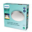 Philips LED Doris Bathroom Ceiling Light 27K 17W, Warm White, IP44 Nickel
