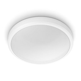 Philips LED Doris Bathroom ceiling Light White IP44 17W, 27K