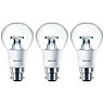Philips LED GLS 6W B22 Dimmable Master Warm White Clear (3 Pack)