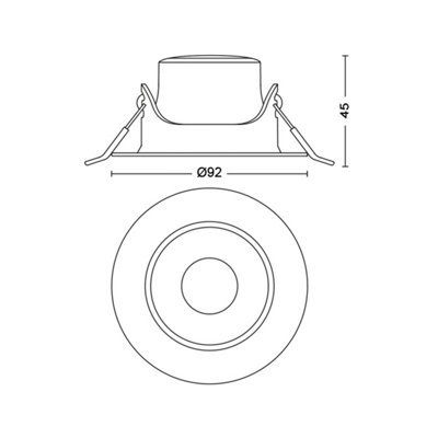 Philips LED Impala WarmGlow Functional Downlight Black - 3