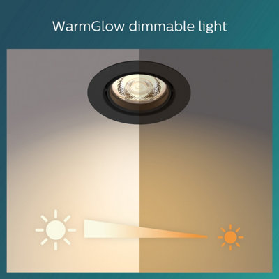 Philips LED Impala WarmGlow Functional Downlight Black - 4