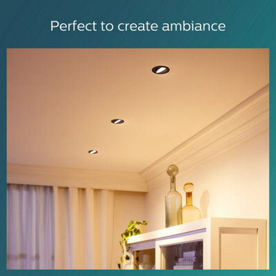 Philips LED Impala WarmGlow Functional Downlight Black - 5