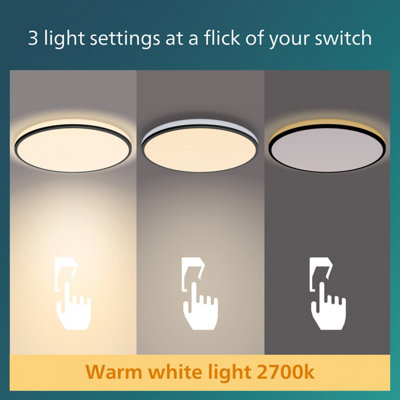Philips LED Ozziet Ceiling Light CL570 22W 27K Black