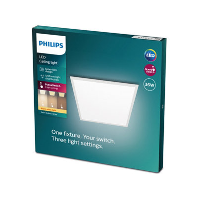 Philips LED Panel Ceiling light CL560 Square 36W, 27K White