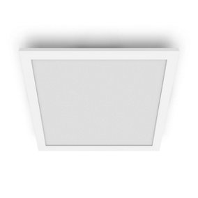 Philips LED Panel Square Ceiling Light 27K 12W, Warm White, White