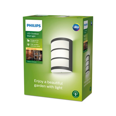 Philips LED Python Outdoor Wall Light Anthracite
