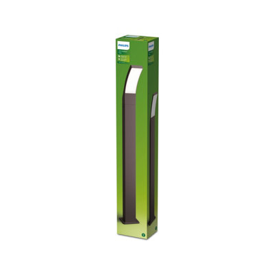 Philips LED Splay Post Light Anthracite 12W 27K