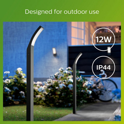 Philips LED Splay Post Light Anthracite 12W 40K - 6