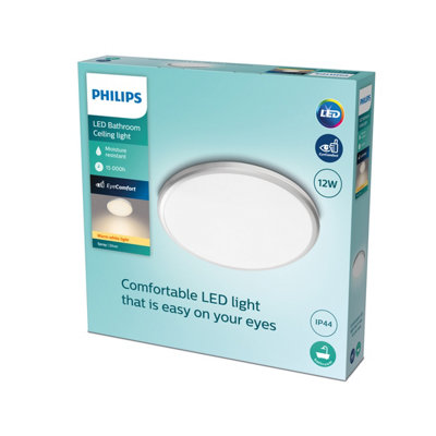 Philips LED Spray Ceiling Light IP44 12W, 27K