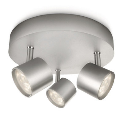 Philips LED Star 3 spot Plate Aluminium