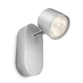 Philips LED Star Single Spot Wall Light Silver
