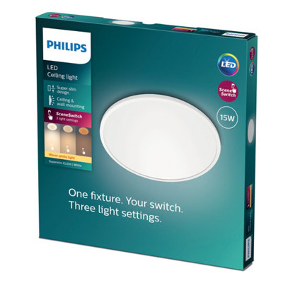 Philips LED Superslim CL550 White, 15W, 27K