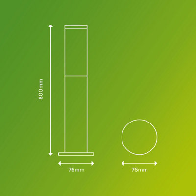 Philips LED Utrecht Outdoor Post Light Anthracite 1x20W - 3