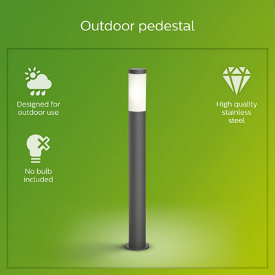 Philips LED Utrecht Outdoor Post Light Anthracite 1x20W - 4