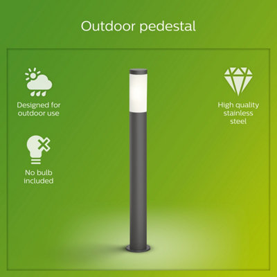 Philips LED Utrecht Outdoor Post Light Anthracite 1x20W