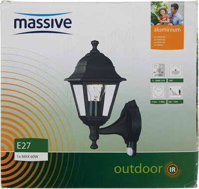 Philips Massive LIMA Outdoor Wall Lantern with PIR