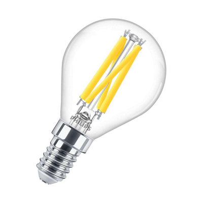 Philips Master LED DimTone Golfball 3.4W E14 Dimmable Warm White Clear