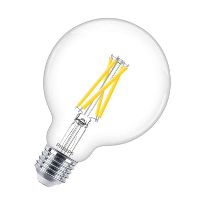 Philips Master Value LED DimTone G95 Globe 5.9W E27 Dimmable Warm White Clear