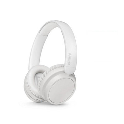 Philips TAH5209 White Over-ear Wireless BT Headphones Passive Noise Isolation Includes Free Gift