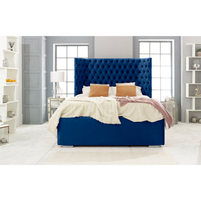 Royal blue deals queen headboard