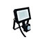 Phoebe LED Floodlight 10W Atlas-Mini PIR Sensor Cool White Black IP65