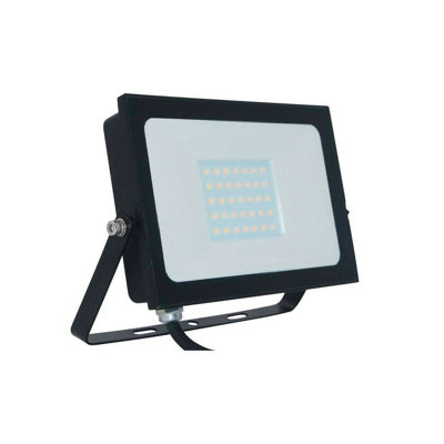 Brackenheath ispot led pir slim deals floodlight black 30w cool white