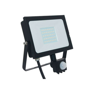 Phoebe LED Floodlight 30W Atlas-Mini PIR Sensor Cool White Black IP65