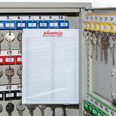 Phoenix 50 Hook Extra Security Key Cabinet KC0071M with Mechanical ...