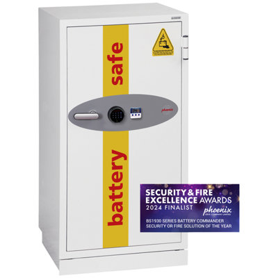 Phoenix Battery Commander BS1931F Size 1 Battery Storage & Charging Safe with Fingerprint Lock