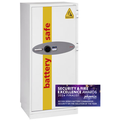 Phoenix Battery Commander BS1932F Size 2 Battery Storage & Charging Safe with Fingerprint Lock