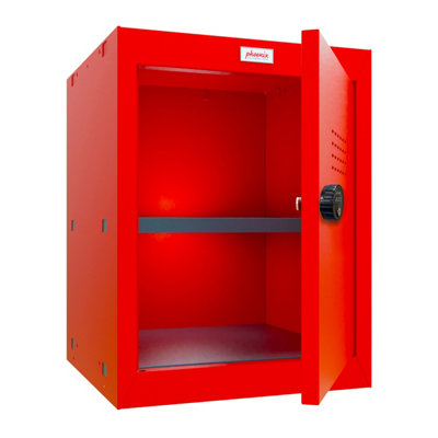 Phoenix CL0544RRC Size 2 Red Cube Locker with Combination Lock