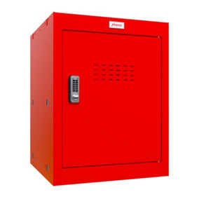 Phoenix CL0544RRE Size 2 Red Cube Locker with Electronic Lock