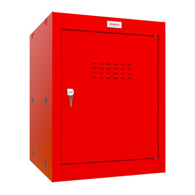 Phoenix CL0544RRK Size 2 Red Cube Locker with Key Lock