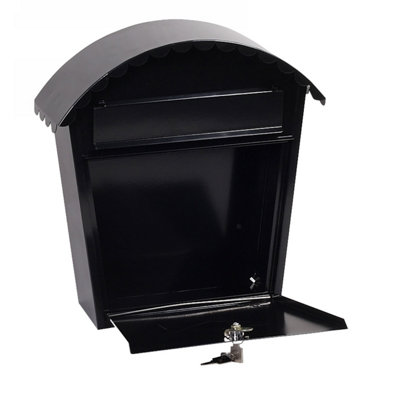 Phoenix Clasico Front Loading Letter Box MB0117KB in Black with Key Lock