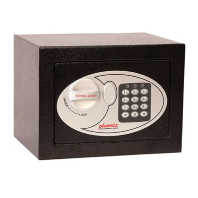 Phoenix Compact Home Office SS0721E Black Security Safe with Electronic Lock