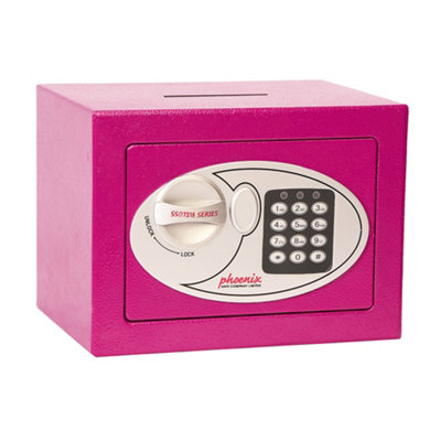 Phoenix Compact Home Office SS0721EPD Pink Security Safe with ...