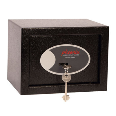 Phoenix Compact Home Office SS0721K Black Security Safe with Key Lock