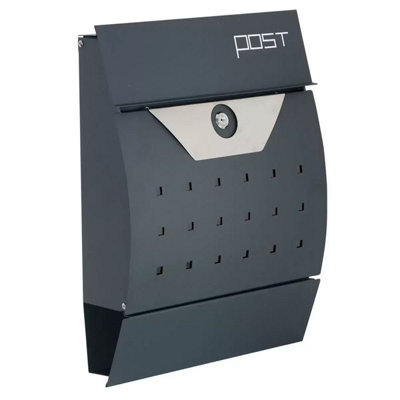Phoenix Estilo MB0122KA Front Loading Letter Box Graphite Grey, Wall ...