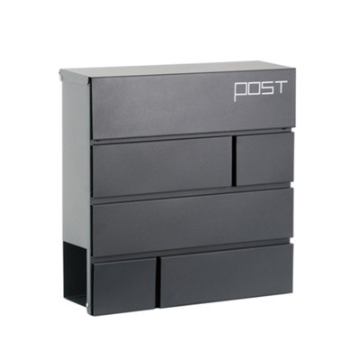 Phoenix Estilo Top Loading Letter Box MB0121KA in Graphite Grey with Key Lock. FREE DELIVERY