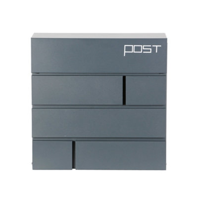 Phoenix Estilo Top Loading Letter Box MB0121KA in Graphite Grey with Key Lock. FREE DELIVERY