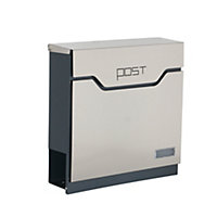 Phoenix Estilo Top Loading Letter Box MB0123KS in Stainless Steel with Key Lock. FREE DELIVERY