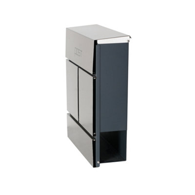Phoenix Estilo Top Loading Letter Box MB0124KS in Stainless Steel with Key Lock. FREE DELIVERY - 7