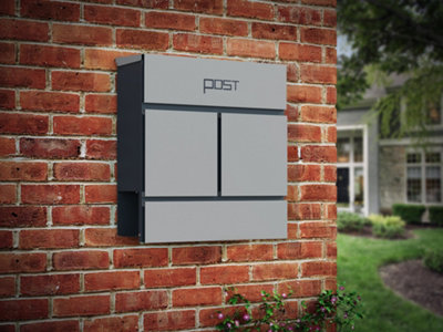 Phoenix Estilo Top Loading Letter Box MB0124KS in Stainless Steel with Key Lock. FREE DELIVERY - 5