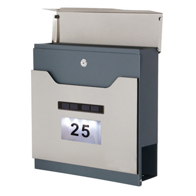 Phoenix Estilo Top Loading Letter Box MB0125KS in Stainless Steel with Key Lock. FREE DELIVERY