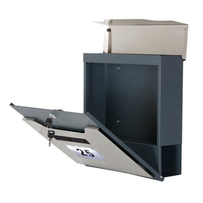 Phoenix Estilo Top Loading Letter Box MB0125KS in Stainless Steel with Key Lock. FREE DELIVERY - 3